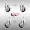 Service Caster 4 Inch 316SS Thermoplastic Rubber 3/8 Inch Threaded Stem Caster Brake SCC, 2PK SS316TS20S414-TPRB-381615-2-TLB-2 - alternate 2
